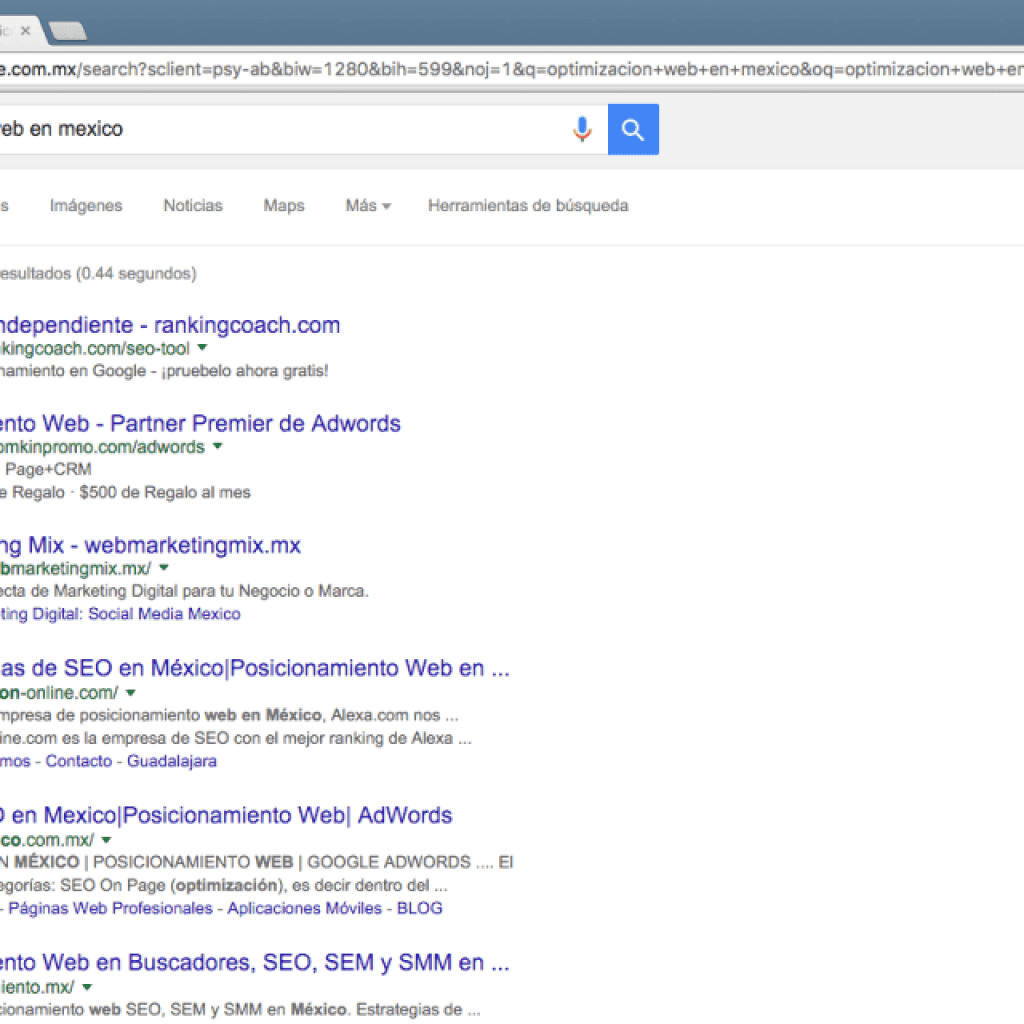 GOOGLE ELIMINA SU COLUMNA DERECHA DE PUBLICIDAD.